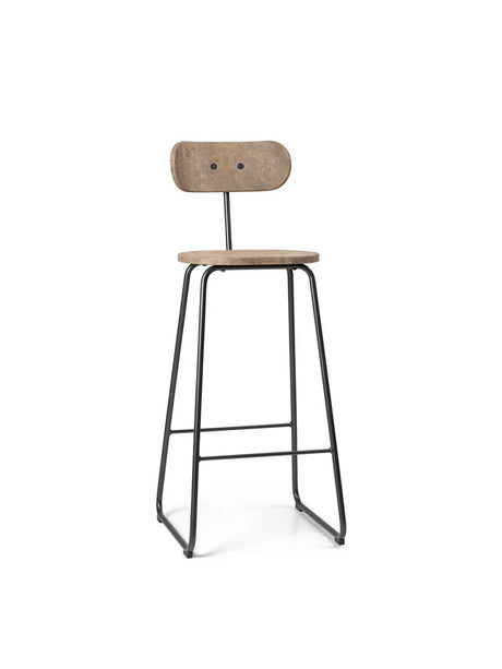Earth Barhocker mit Rückenlehne, coffee waste light von Mater - H 74 cm - Jacobsen Plus