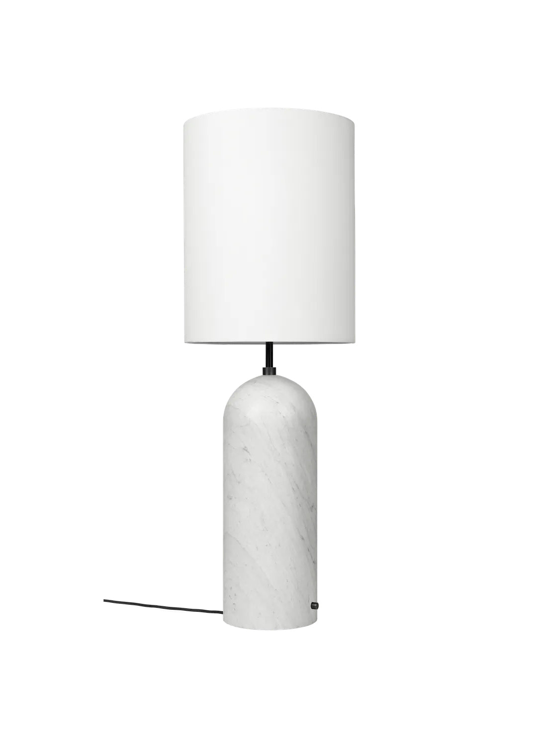 Gravity High XL Stehleuchte, weißer Schirm von GUBI - Weißer Marmor - Jacobsen Plus