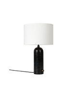 Gravity Small Bordlampe, hvid skærm fra GUBI - Sort marmor - Jacobsen Plus