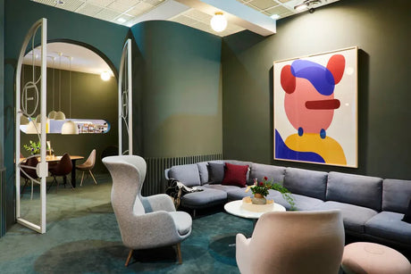 Piet Hein A222 Couchtisch, Ø75 cm von Fritz Hansen - Weißes Laminat mit Alukante - Jacobsen Plus