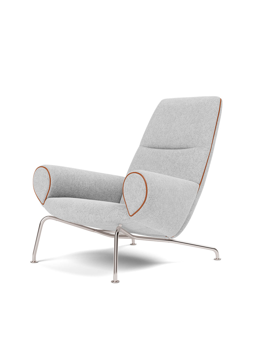 Queen Sessel von Hans J. Wegner - Hallingdal 116 Textil mit keder i Max 95 Cognac Leder - Jacobsen Plus