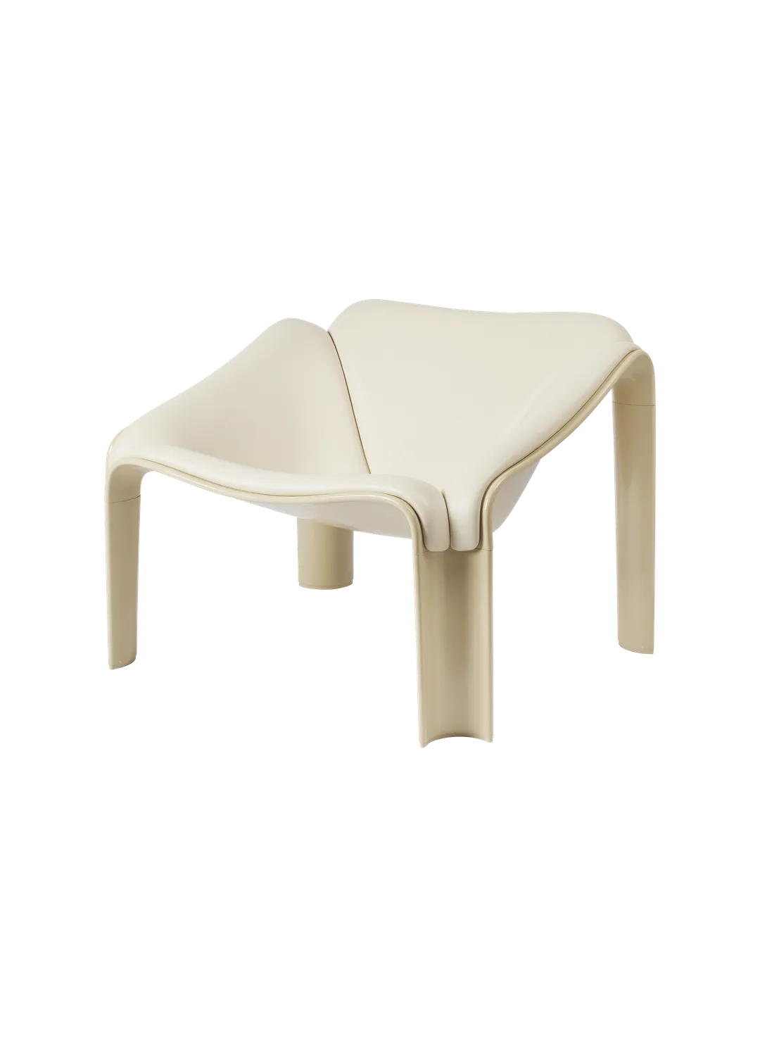 F300 Lounge Chair von GUBI - Pastellgrün – Smooth Leather Cream - Jacobsen Plus