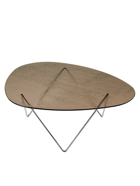 Pedrera Coffee Table, Bronze Structured Glass von GUBI - Chrome - Jacobsen Plus