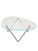 Pedrera Coffee Table, Transparent Structured Glass fra GUBI - Black - Jacobsen Plus