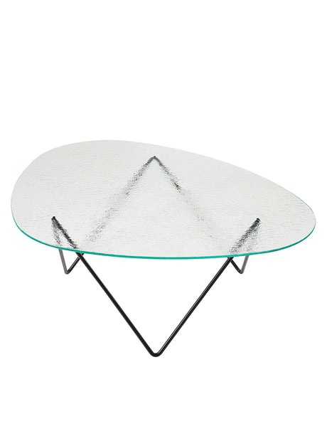 Pedrera Coffee Table, Transparent Structured Glas fra GUBI - Schwarz - Jacobsen Plus