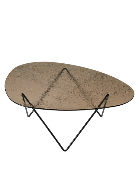 Pedrera Coffee Table, Bronze Structured Glass von GUBI - Schwarz - Jacobsen Plus