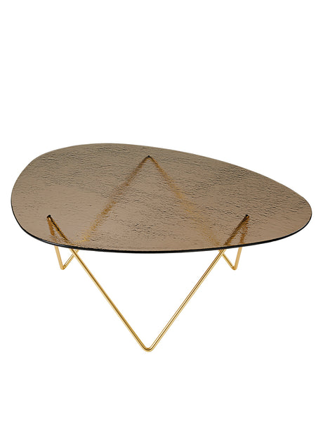 Pedrera Coffee Table, Bronze Structured Glass von GUBI - Messing - Jacobsen Plus