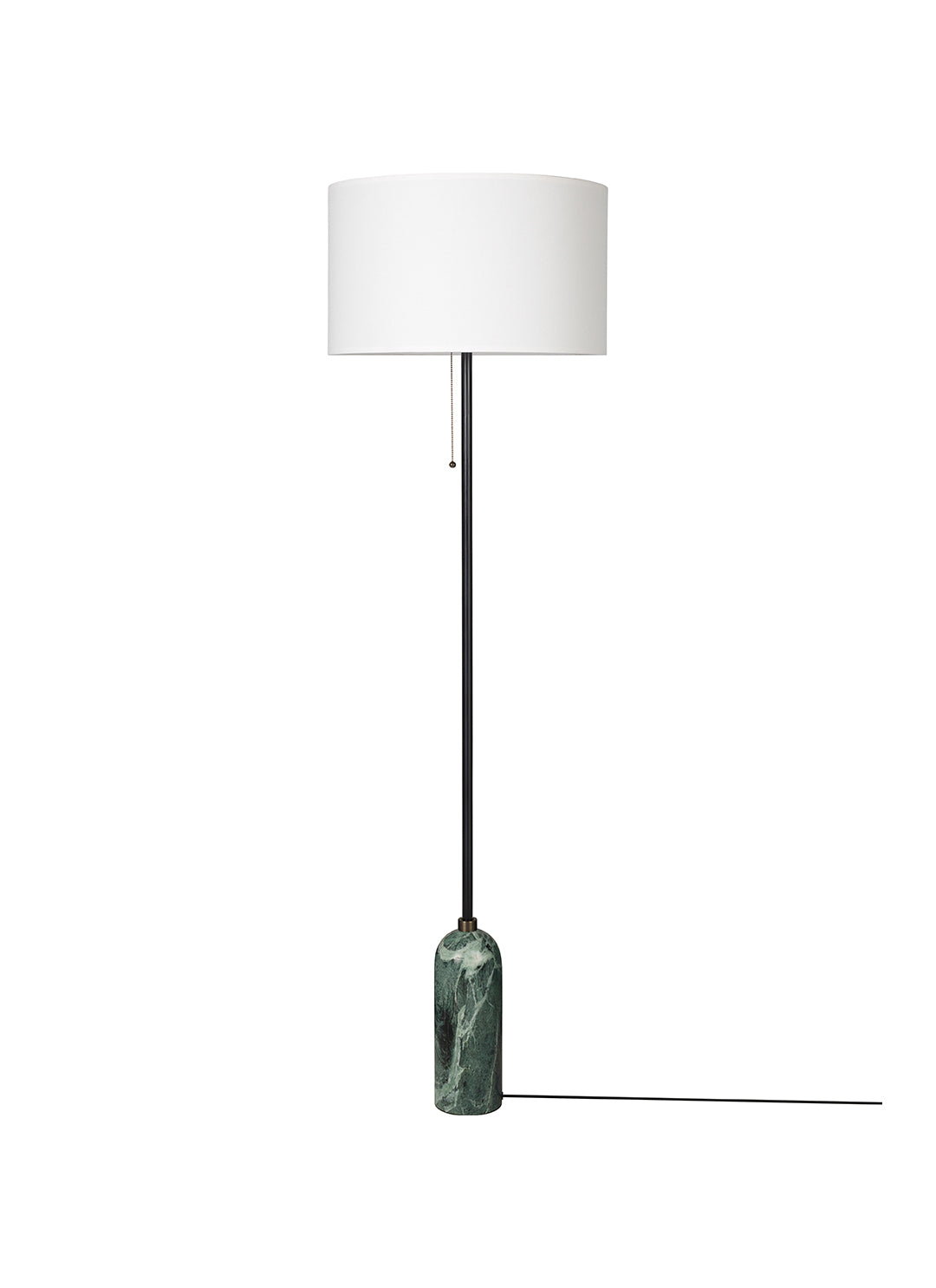 Gravity Stehleuchte, weißer Schirm von GUBI - Emerald Marmor - Jacobsen Plus