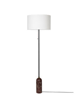 Gravity Stehleuchte, weißer Schirm von GUBI - Maroon Marmor - Jacobsen Plus