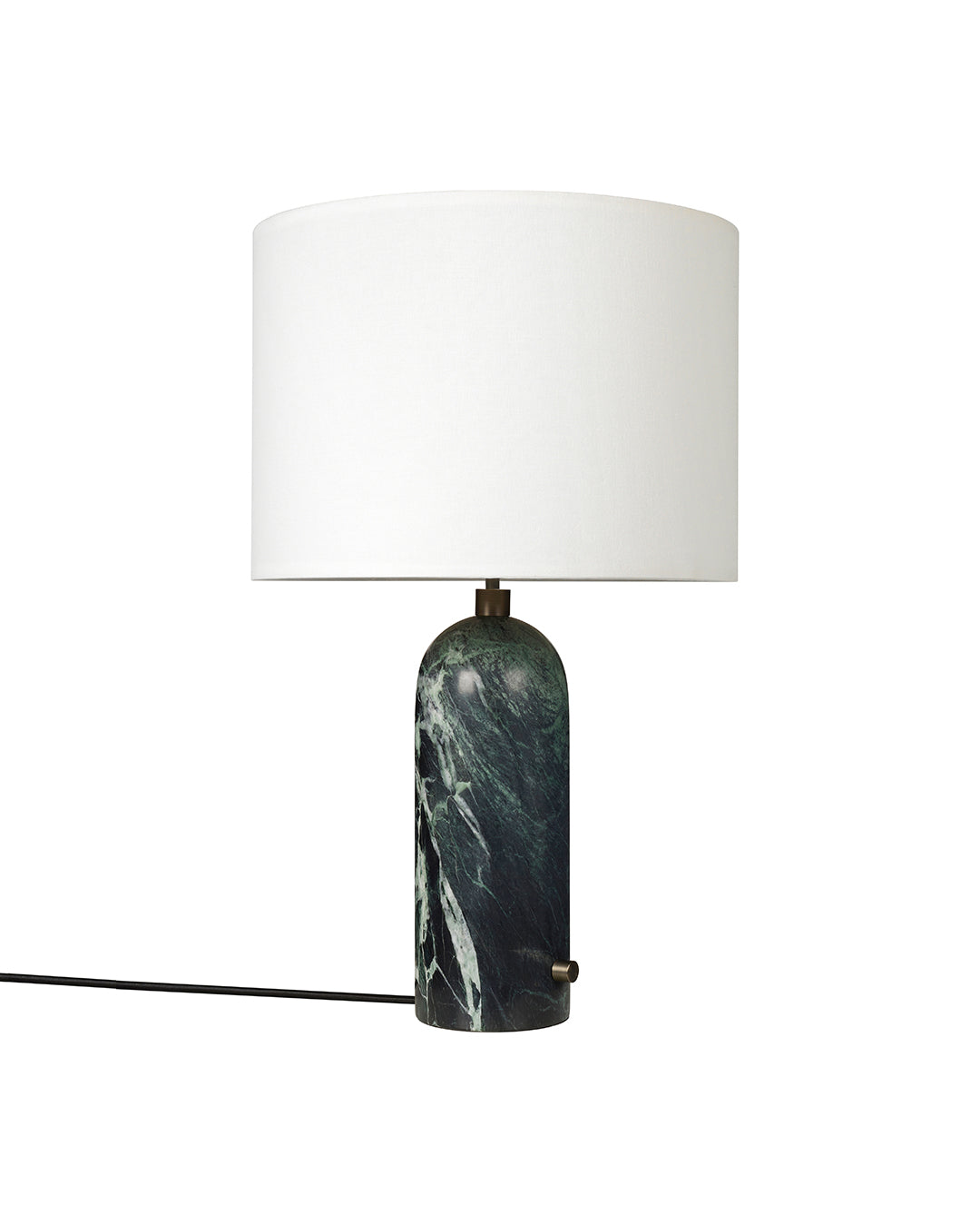 Gravity Large Tischleuchte, weißer Schirm von GUBI - Emerald Marmor - Jacobsen Plus