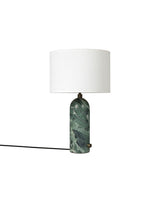 Gravity Small Tischleuchte, weißer Schirm von GUBI - Emerald Marmor - Jacobsen Plus