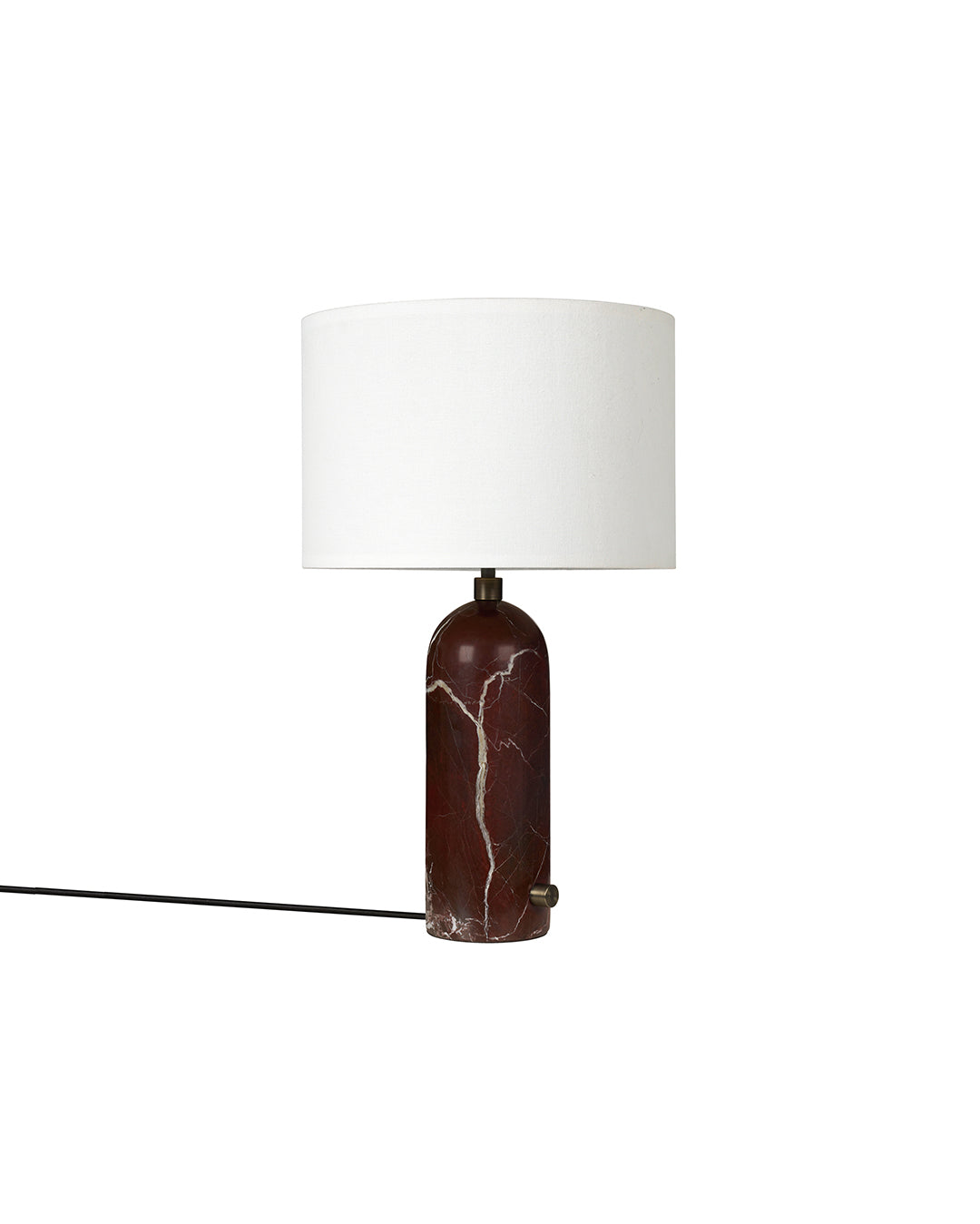 Gravity Small Tischleuchte, weißer Schirm von GUBI - Maroon Marmor - Jacobsen Plus
