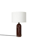 Gravity Small Tischleuchte, weißer Schirm von GUBI - Maroon Marmor - Jacobsen Plus