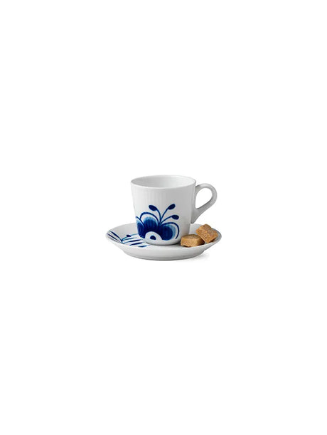 Royal Copenhagen Blå Mega Riflet, Espressokop mit Untertasse 9 cl - 3 - Jacobsen Plus