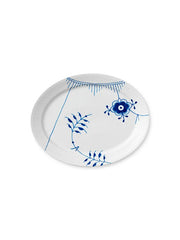 Royal Copenhagen Blau Mega Riflet, ovaler Teller 34 cm