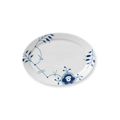 Royal Copenhagen Blå Mega Riflet, ovaler Teller 28 cm