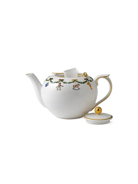 Royal Copenhagen Stjerne Riflet Jul, Teekanne mit Deckel 140 cl - 3 - Jacobsen Plus