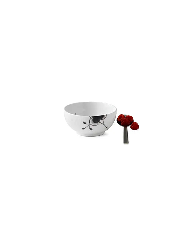 Royal Copenhagen Sort Mega Riflet, skål 13 cm