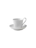 Royal Copenhagen Weiß Halvblonde, Højhankskop mit Untertasse 25 cl
