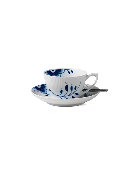 Royal Copenhagen Blau Mega Riflet, Kop mit Untertasse 28 cl - 3 - Jacobsen Plus
