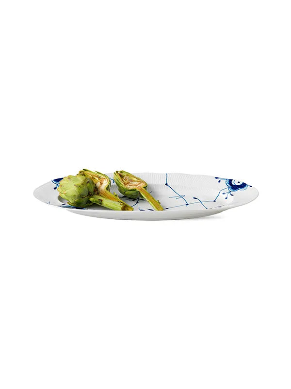 Royal Copenhagen Blå Mega Riflet, fad 60 cm