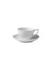 Royal Copenhagen Weiß Riflet, kop med untertasse 28 cl