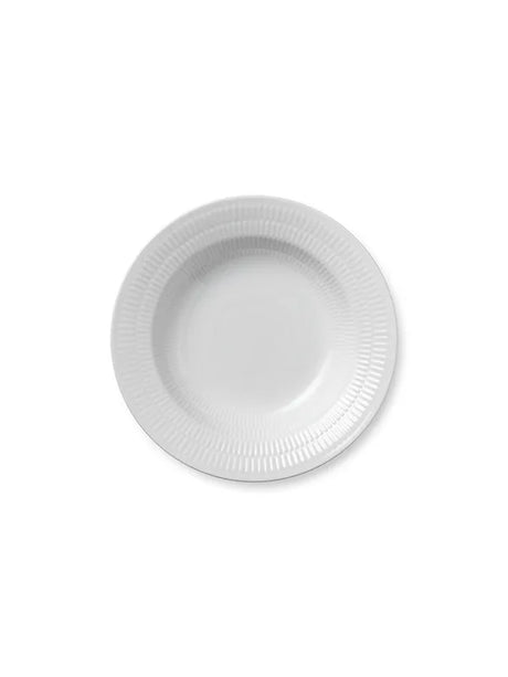 Royal Copenhagen Hvid Riflet, tiefer Teller 21 cm - 1 - Jacobsen Plus
