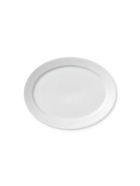 Royal Copenhagen Weiß Geflecht, ovaler Teller 34 cm - 1 - Jacobsen Plus