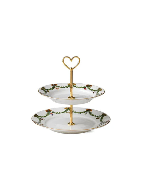 Royal Copenhagen Stjerne Riflet Jul, Etagere 23 cm - 3 - Jacobsen Plus