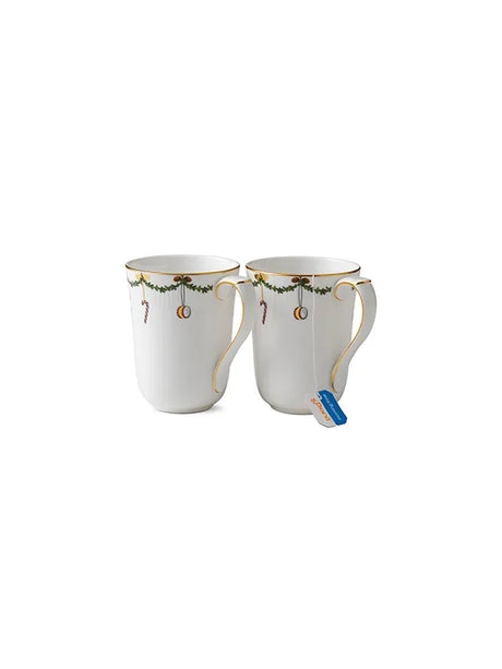Royal Copenhagen Stjerne Riflet Jul, 2-pak Krus 33 cl - 3 - Jacobsen Plus