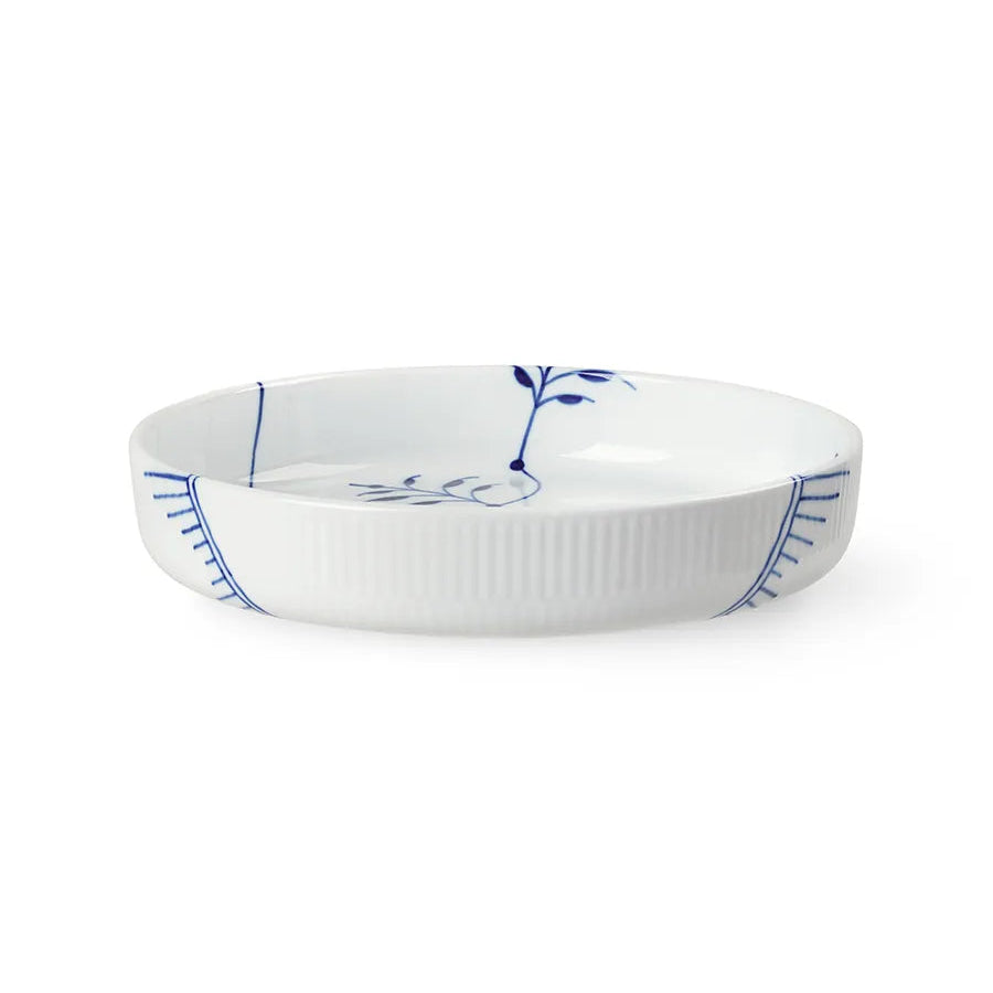 Royal Copenhagen Blau Mega Riflet, rundes ofenfestes FAD 27 cm