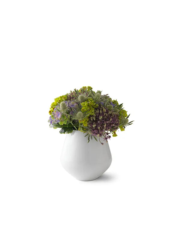 Royal Copenhagen Weiß Riflet, mittel Vase 15 cm - 2 - Jacobsen Plus