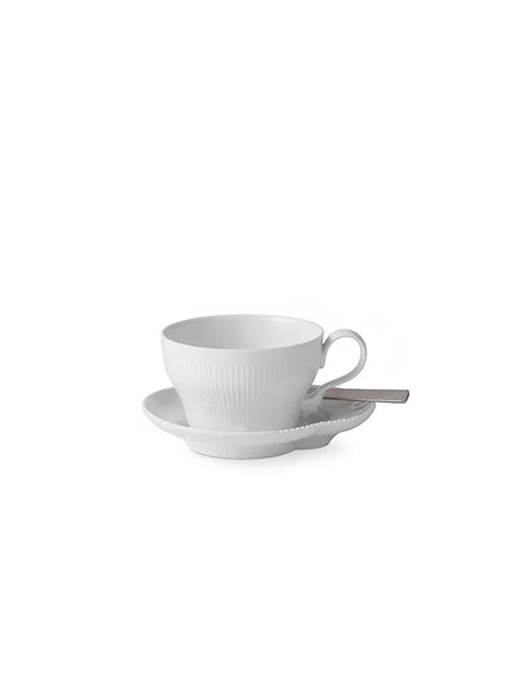Royal Copenhagen Hvid Elements, Tasse mit Untertasse 26 cl - 3 - Jacobsen Plus