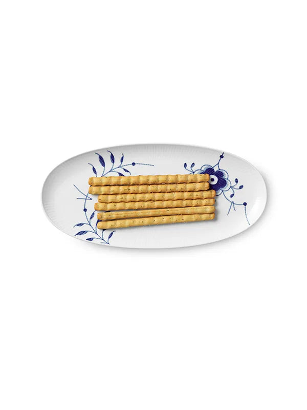 Royal Copenhagen Blau Mega Riflet, rechteckige Platte 37 cm - 2 - Jacobsen Plus