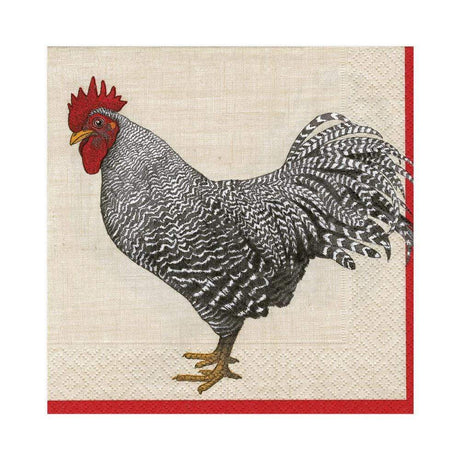Le Coq Paper Luncheon Napkins – Servietten von Caspari - 1 - Jacobsen Plus