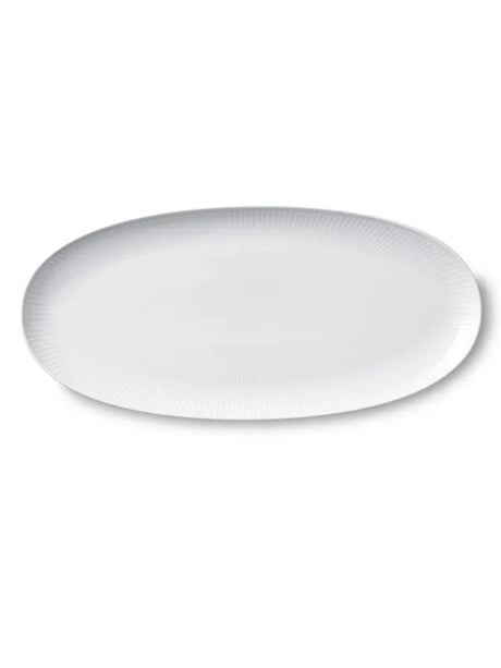 Royal Copenhagen Hvid Riflet, fad 37 cm - 1 - Jacobsen Plus