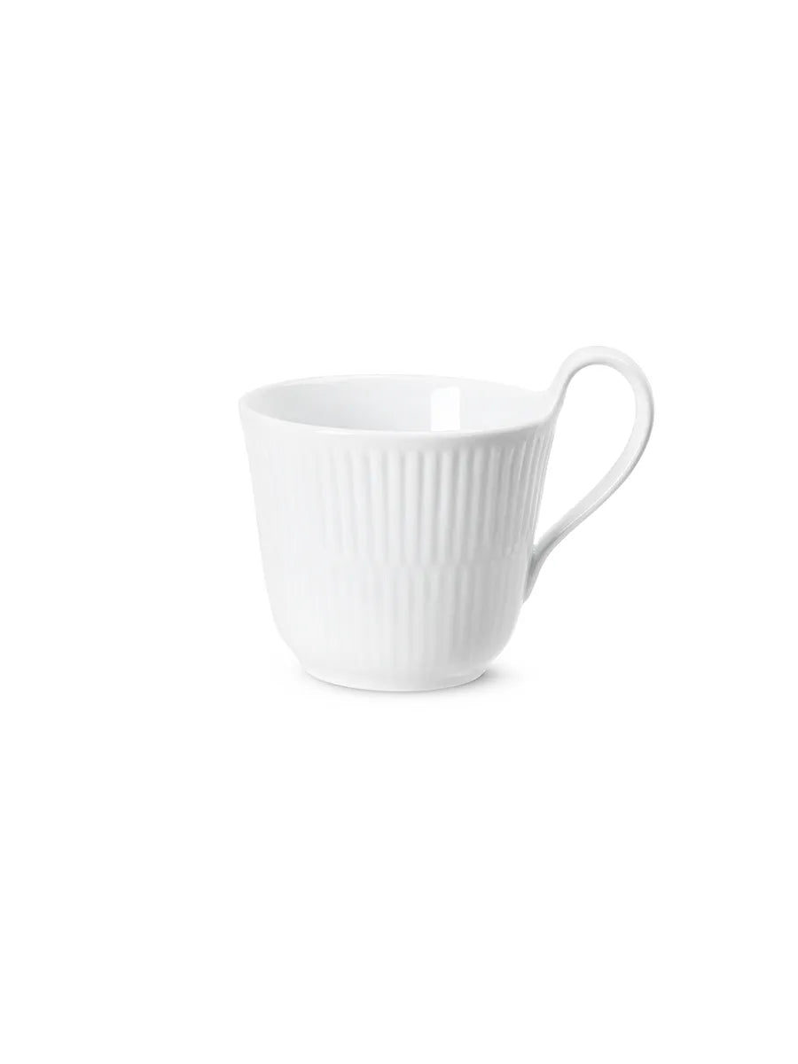 Royal Copenhagen Hvid Riflet, højhankskop 25 cl - 1 - Jacobsen Plus