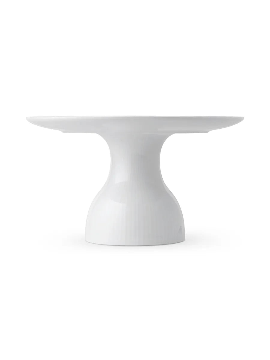 Royal Copenhagen Weiß Riflet Schale auf Fuß, 20 cm