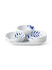 Royal Copenhagen Blau Mega Gerippt Servierset, 4-teilig