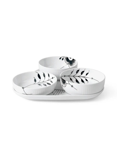 Royal Copenhagen Sort Mega Riflet Servierset, 4 Teile - 1 - Jacobsen Plus