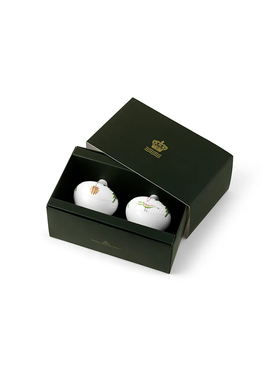 Royal Copenhagen Stjerne Riflet Jul, Ornament sæt - 5 - Jacobsen Plus
