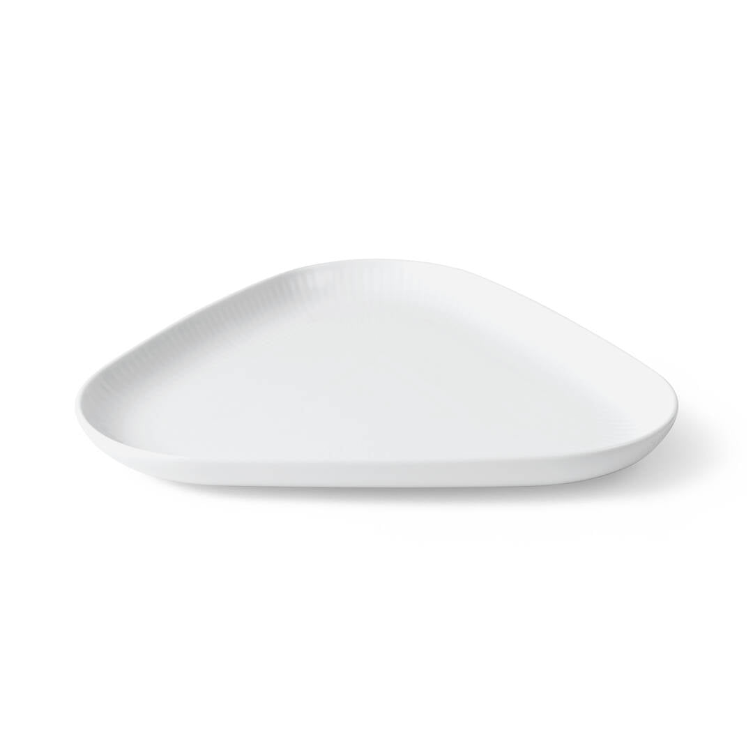 Hvid Riflet fad fra Royal Copenhagen - 2 - Jacobsen Plus