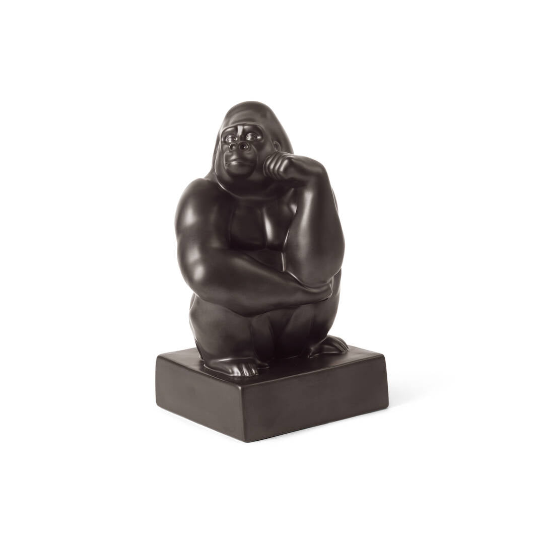 Gorilla med hånden mod kinden fra Royal Copenhagen