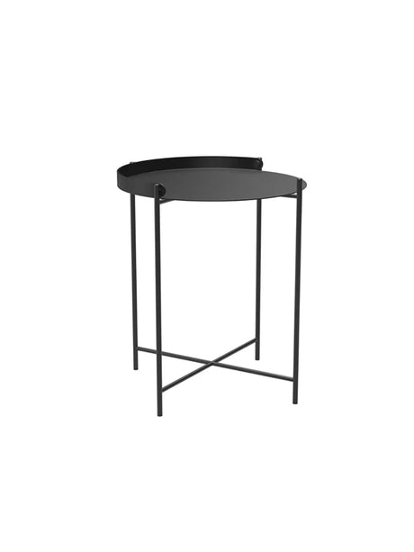 Edge Tray Table, Ø 46 cm fra Houe - Black - Jacobsen Plus