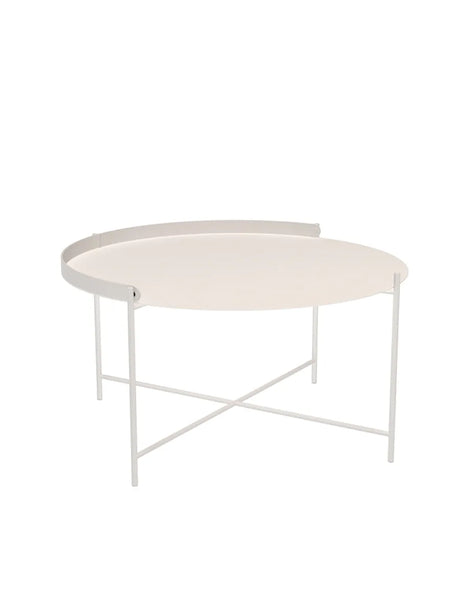 Edge Tray Table, Ø 76 cm fra Houe - Muted White - Jacobsen Plus