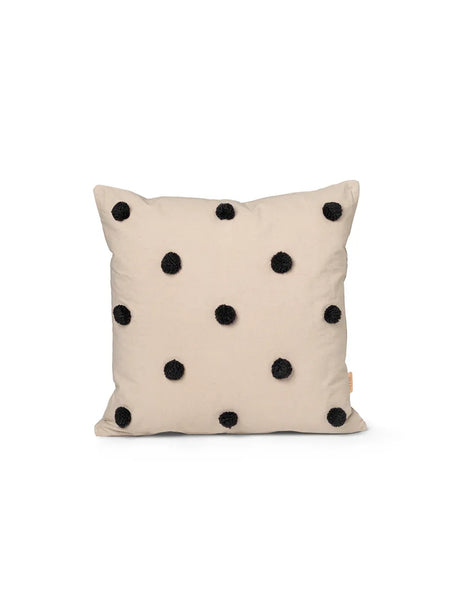 Dot Tufted Kissen von Ferm Living - Sand-schwarz - Jacobsen Plus