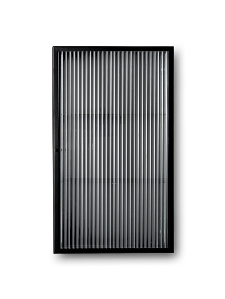 Haze Wall Cabinet, geriffeltes Glas 35x60 von Ferm Living - Schwarz - Jacobsen Plus