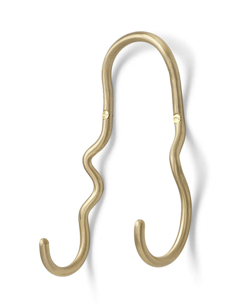 Curvature Double Hook von Ferm Living - Messing - Jacobsen Plus