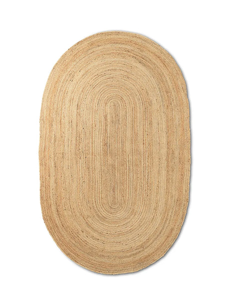 Eternal Oval Jute Rug - Natural von Ferm Living - Small: B140 x H240 cm - Jacobsen Plus
