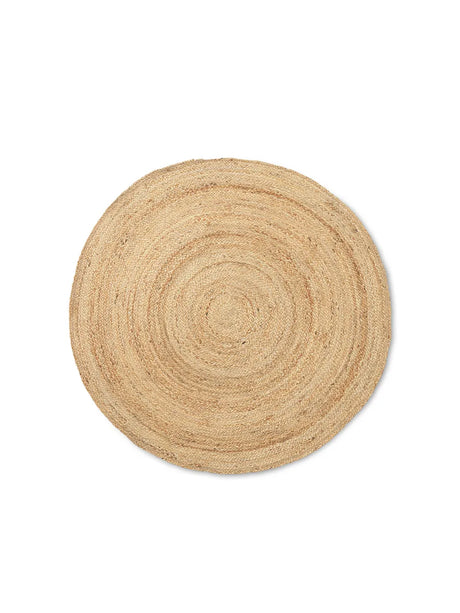 Eternal Round Jute Rug - Natur von Ferm Living - Small: Ø120 cm - Jacobsen Plus